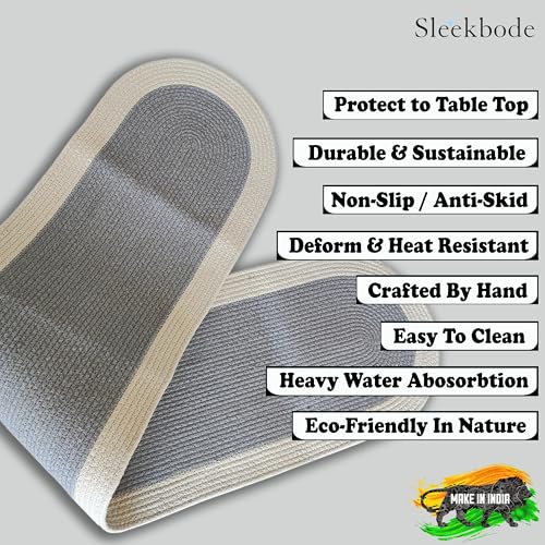 Image of Dining Table Runner for 6 Seater | Table Runners for Living Room | Cotton Runner for Centre Table | Side Table Cover | Runner for Dining | Home Center Table Runner (137 X 30 Centimeter)