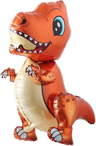 Miniatura 10 de Globos de dinosaurio de pie con diseño de tiranosaurio para fiesta de cumpleaños, baby shower. Kit de decoración de suministros inflables para 3d