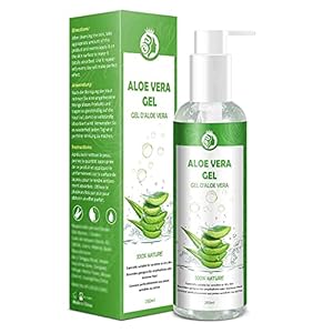 Aloe Vera Gel 100% Pur – für Gesicht Haare Körper – Natürliche, Beruhigende und Pflegende Feuchtigkeitscreme After Sun – Ideal Naturkosmetik für Trockene, Strapazierte Haut & Sonnenbrand – 250ml
