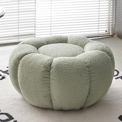 Sofá perezoso de felpa con forma de calabaza, cómodo mueble de esponja de rebote de alta densidad para sala de estar, dormitorio, apartamento, solución acogedora de asiento de relleno