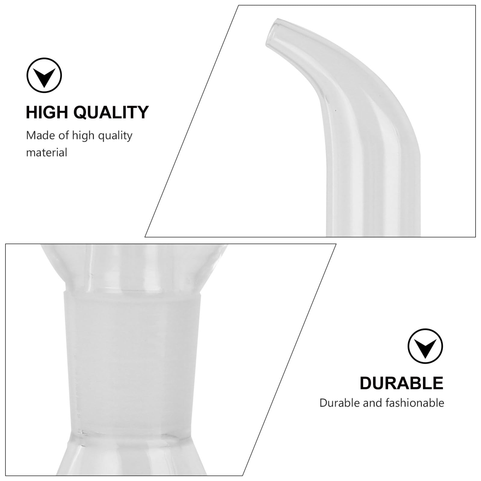VICASKY Oliera in Vetro Borosilicato 350ml per Aceto e Vino da Cucina