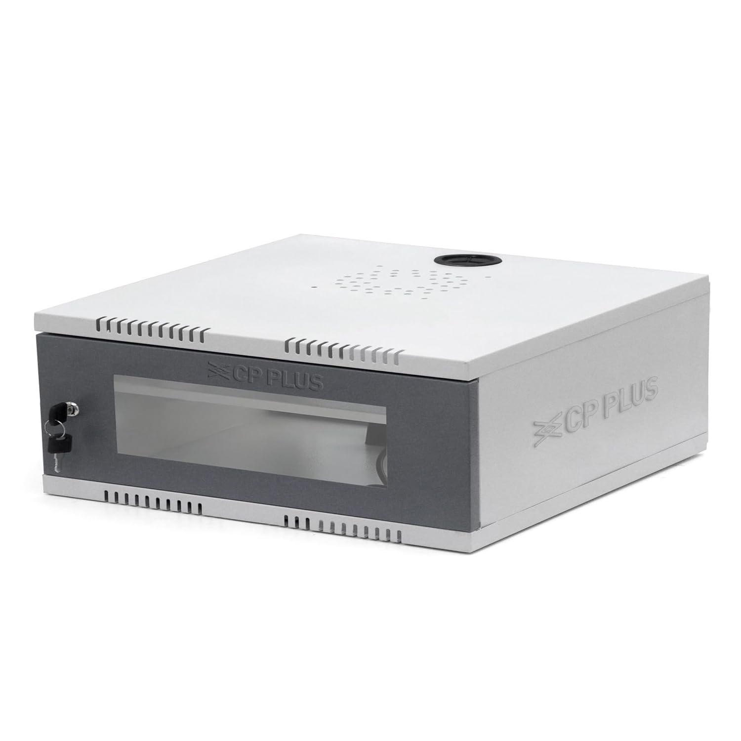 CP PLUS 3U CCTV/DVR/NVR Rack/Cabinet Box/Network Rack/Server Rack/CCTV Camera Box (450W × 350D mm) with Acrylic Door, Lock & Key, Fixed Tray & PDU – CRCA Steel Network Rack – CP-HA-RK4535VW-3U-TP-image-30