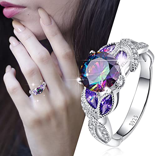Clearance Items Cute Rings For Women Sterling Silver Cubic Zirconia My+Orders With Amaon 90%+Off Clearance+Sale White Gold Plated Engagement Jewelry Birthday Mini Gifts2