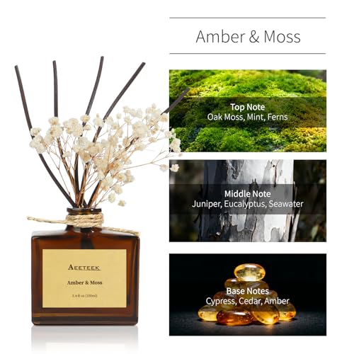 Difusor de aceites esenciales Amber & Moss con flores secas miniatura 3