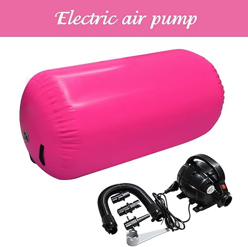 Miniatura 4 de GBVUGY Colchoneta de aire con bomba eléctrica, rodillo inflable de gimnasia para uso doméstico, entrenamiento de gimnasio, animación, yoga