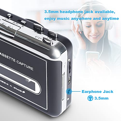 image for Kaforble Updated Cassette Tape Player with Speaker Portable Cassette t