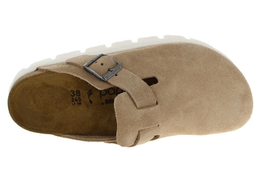 Birkenstock Scarpa Donna Sabot Boston Pap Chunky in Suede Warm Sand D25BI01 1026176