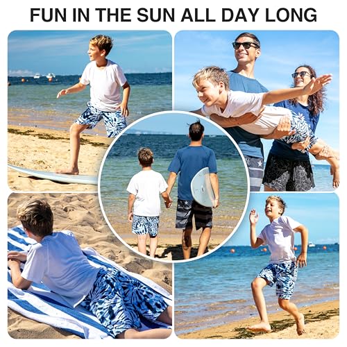Image of Kanu Surf Boys' Toddler Troy Stripe Swim Trunks