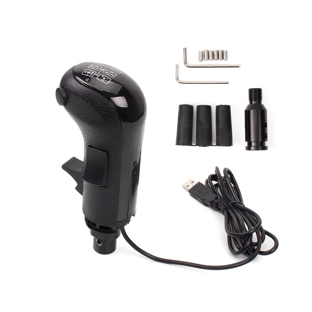 Helilyco Pomello del cambio USB per Logitech G25 G27 G29 G920 G923 e Thrustmaster TH8A, compatibile con ETS2 e ATS Games