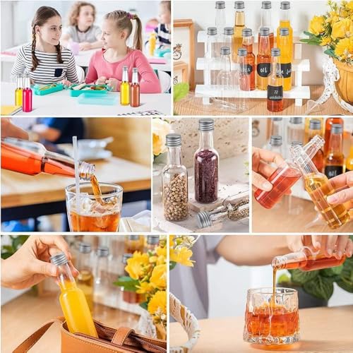 Miniatura 7 de 12 Botellas Pequeñas De Plástico Para Rellenar, Botellas De Licor De Plástico De 100 Ml Para Rellenar, Reutilizables, Pequeñas Botellas De Licor Vacías Con Tapa Para Bodas, Fiestas