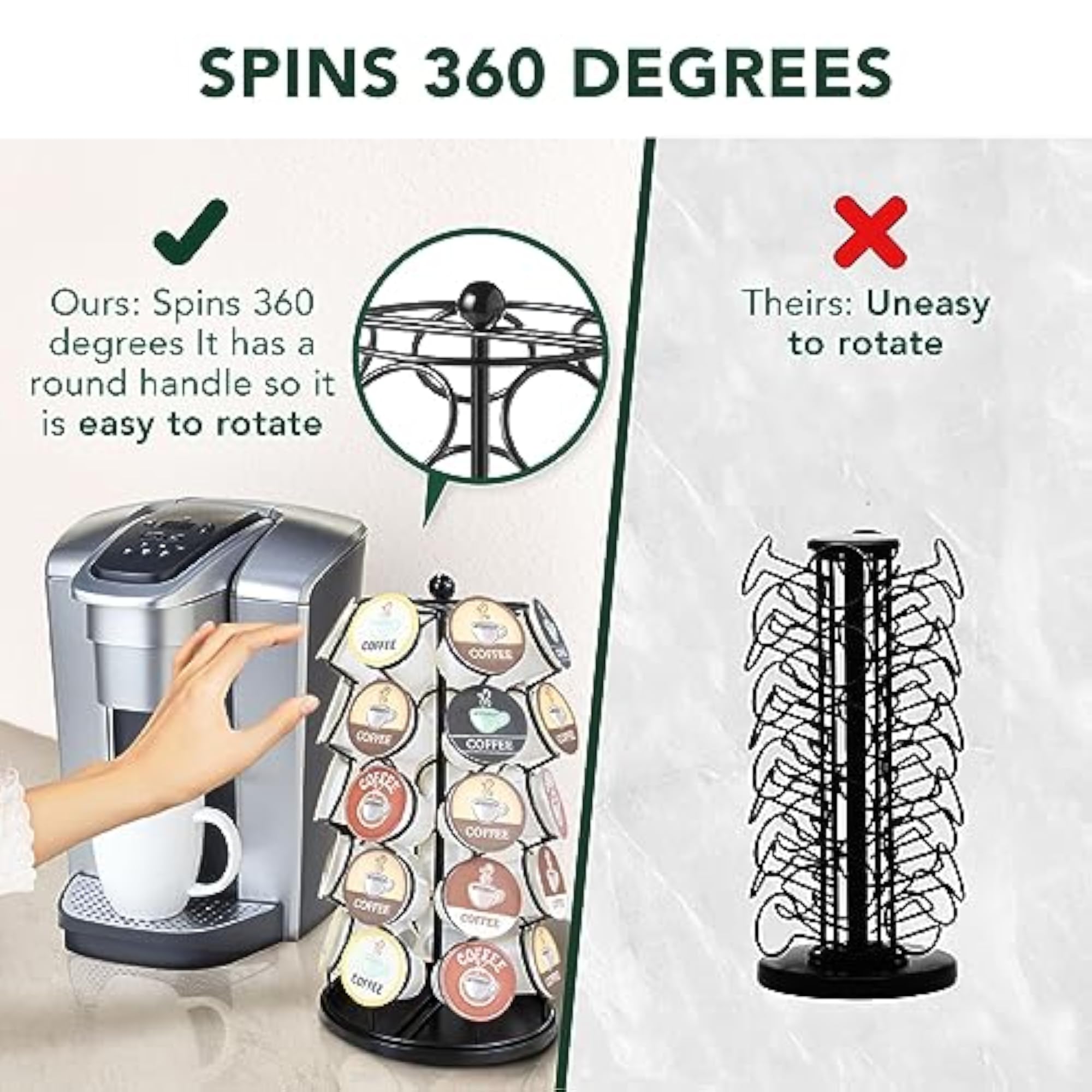 K-Cup Carousel - Holds 35 K-Cups in Black