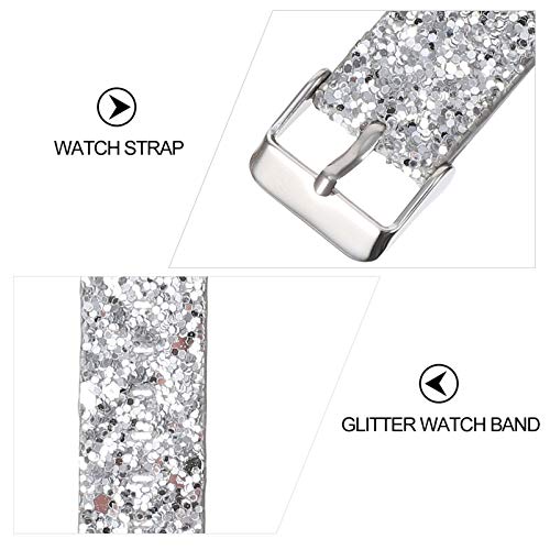 ULTECHNOVO Pulseira de Relógio Glitter Compatível Com Fitbit Versa/Versa 2/ Versa Lite/Versa Se
