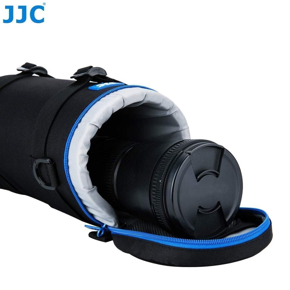 JJC Wasserabweisende Deluxe Objektivtasche mit Schultergurt für Canon RF 800mm F11 is STM, RF 100-500mm F4.5-7.1L is USM, AF-S NIKKOR 200-500mm F5.6E ED VR, Tamron 150-600mm, Innenmaße: 125 x 290mm