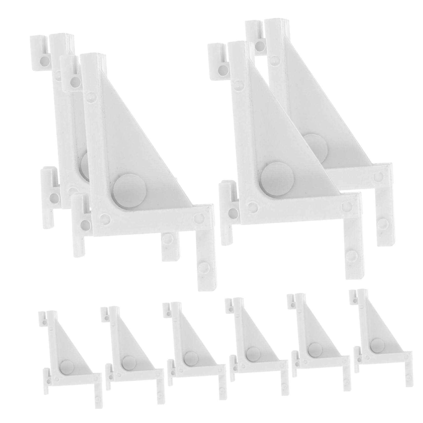 FUNOMOCYA Adjustable Clamp Hooks 10pcs Plastic Freezer Shelf Clip Refrigerator Support