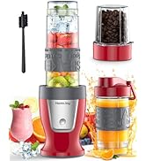 HoninJoy Smoothie Blender, 650W Personal Blenders for Shakes and Smoothies with Grinder Cup & 2 B...