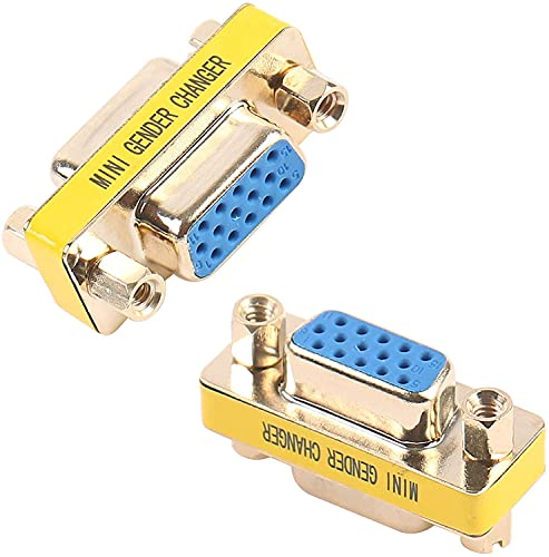 LIANSHU DB9Pin Female to Female Gender Changer (Mini DB9Pin Female to Female Couplers Adapter ) (100Pack Gender Changer)