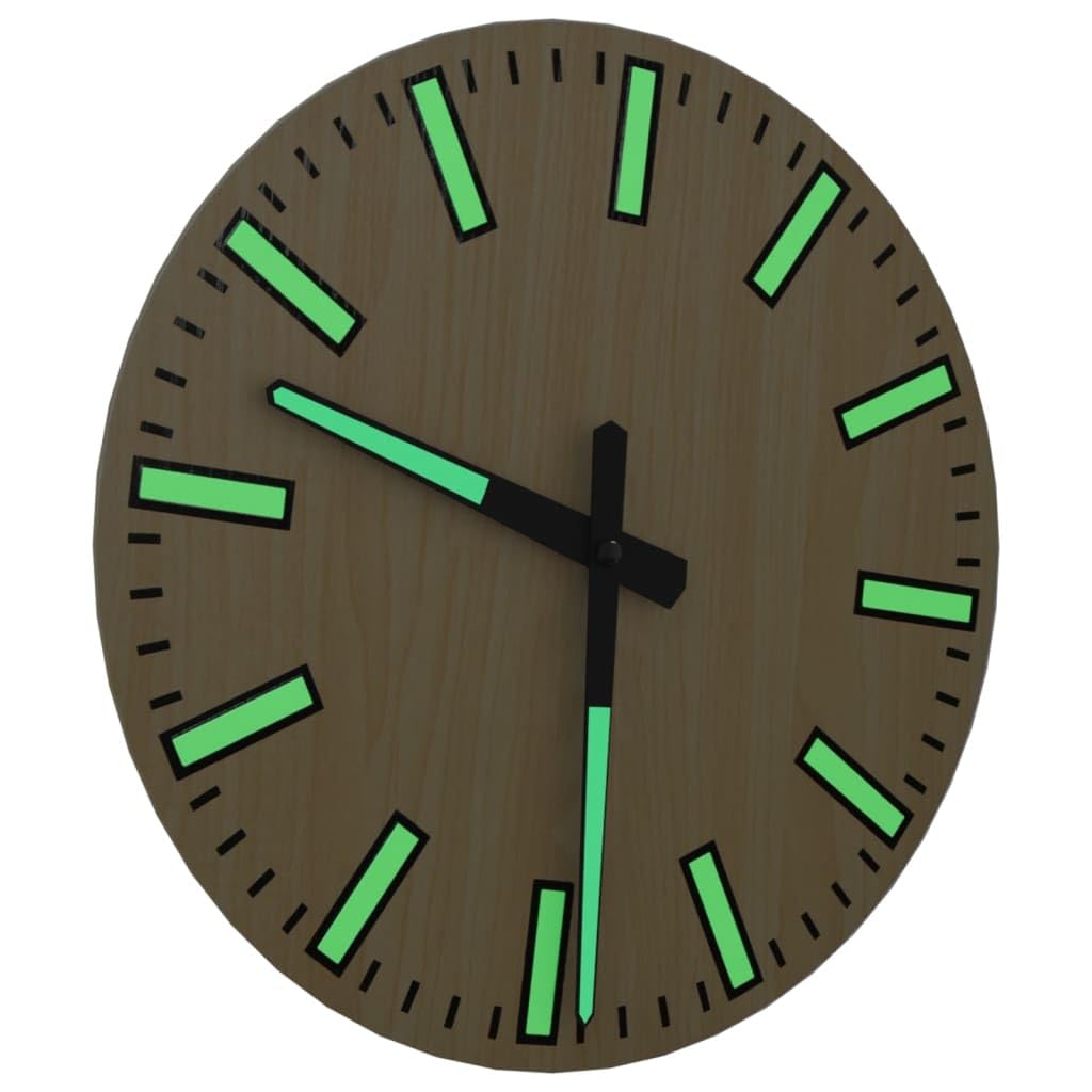 Orologio a Parete con Ore e Lancette Luminose Giallo Ø30 cm,Orologio da Parete Adesivo Grande - Particolari Moderni - Orologio da Muro per La Casa Soggiorno Cucina Camera da Letto Ufficio Decora