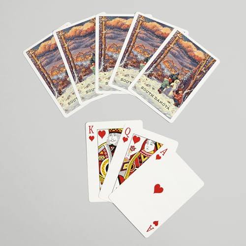 Lantern Press South Dakota, naipes poker vintage 52 cartas miniatura 7