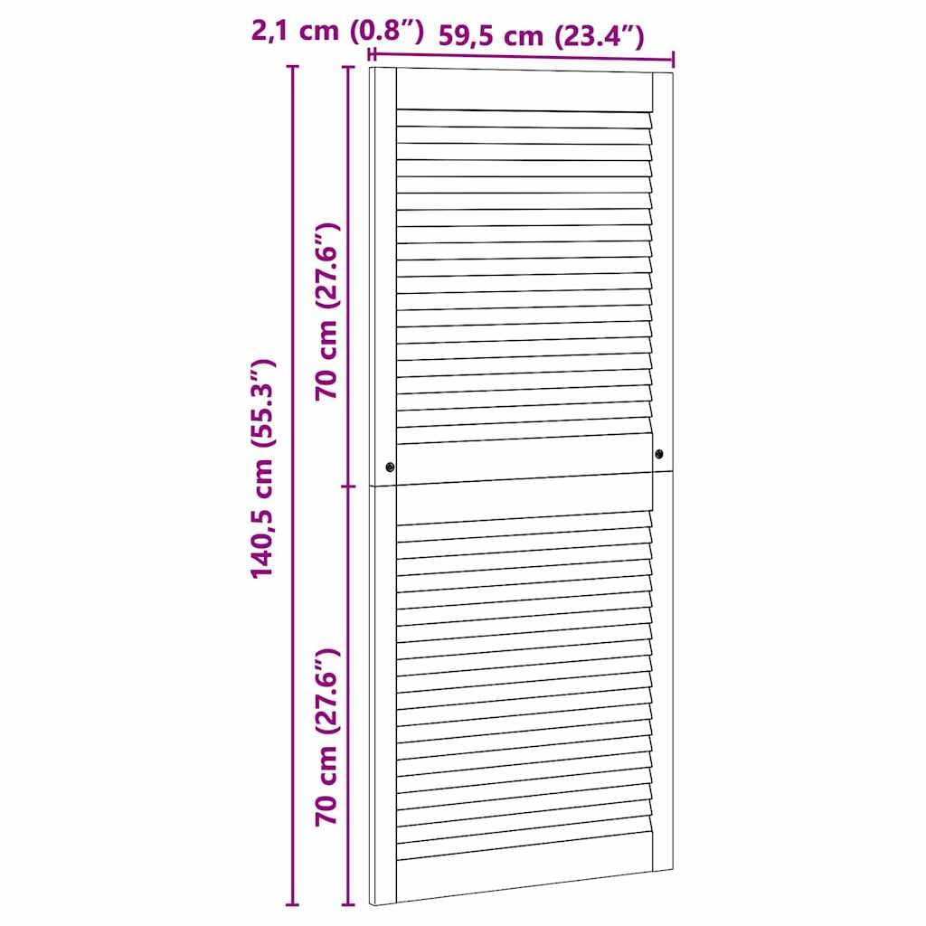 Genérico Puerta de Armario con Puerta Natural 140,5 x 2,1 x 59,5 cm,Bricolaje,Accesorios de Bricolaje,Ferretería para armarios,Puertas de armarios,42019264