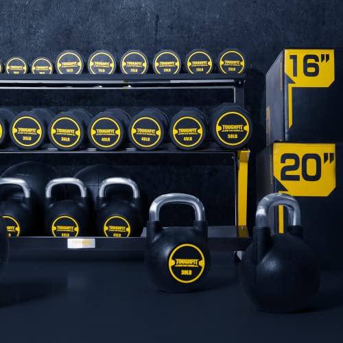 ToughFit-PU-Coated-Kettlebell-Weights-Kettlebell-Sets-Competition-Kettlebell-with-Rust-proof-Handles-Flat-Bottoms-for-Strength-Weight-Training-Weight-Available-20-195lbs