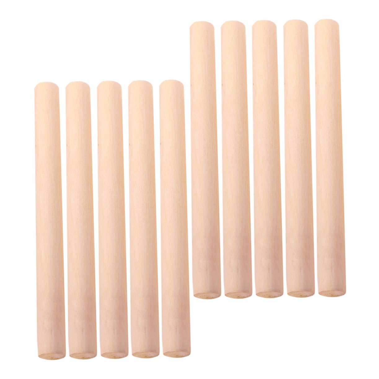 10 Stück Teiliges Holz nudelholz mit Glatter Splitterfreier Oberfläche Leichtes Ausrollwerkzeug für Teig für Brot Pizza Dumplings Praktisches Küchenzubehör für Backen und Kochen
