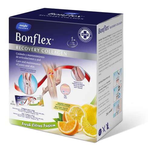 Bonflex Recovery Collagen Citrus, Blanco, 397 Gramos, 30 Sticks