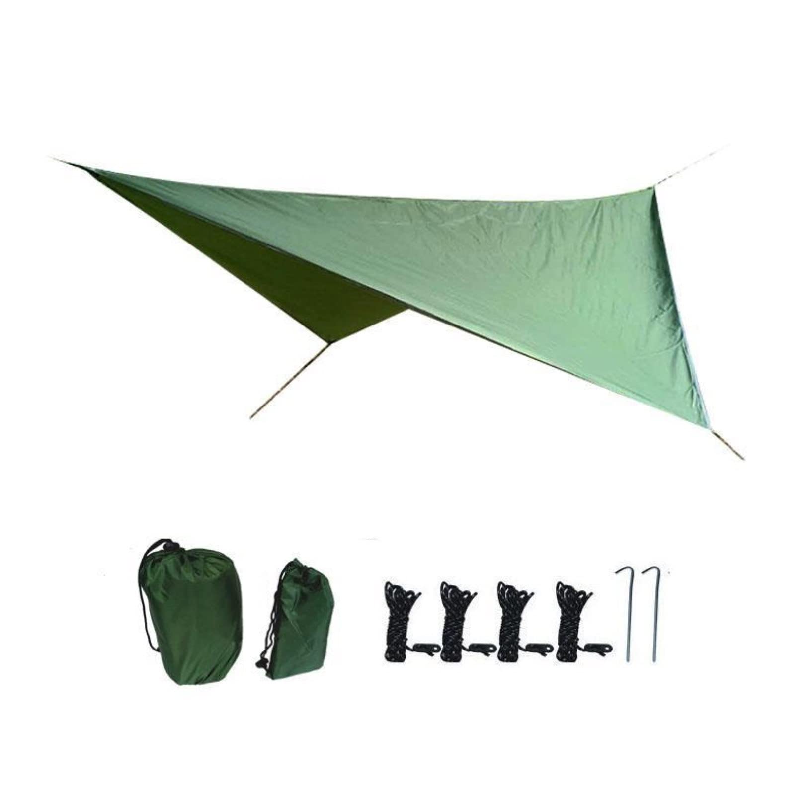Amaca Telo Tenda Antipioggia,Telo Impermeabile Campeggio Riparo Antivento Antineve Campeggio Portatile E Leggero Per Il Campeggio E Spiaggia Viaggio (Color : Army green, Size : 360 * 290cm)