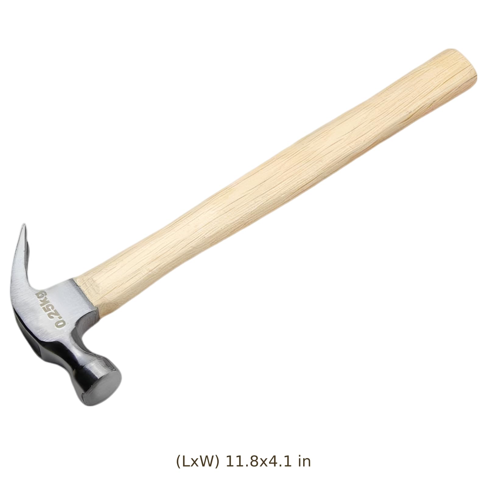 Młotek kowalski, młotek podkowy 11,8 cala ze stali narzędziowej i drewnianym uchwytem, waga 290 g, z pazurem, powierzchnia uderzeniowa 2,5 cm, do pielęgnacji kopyt