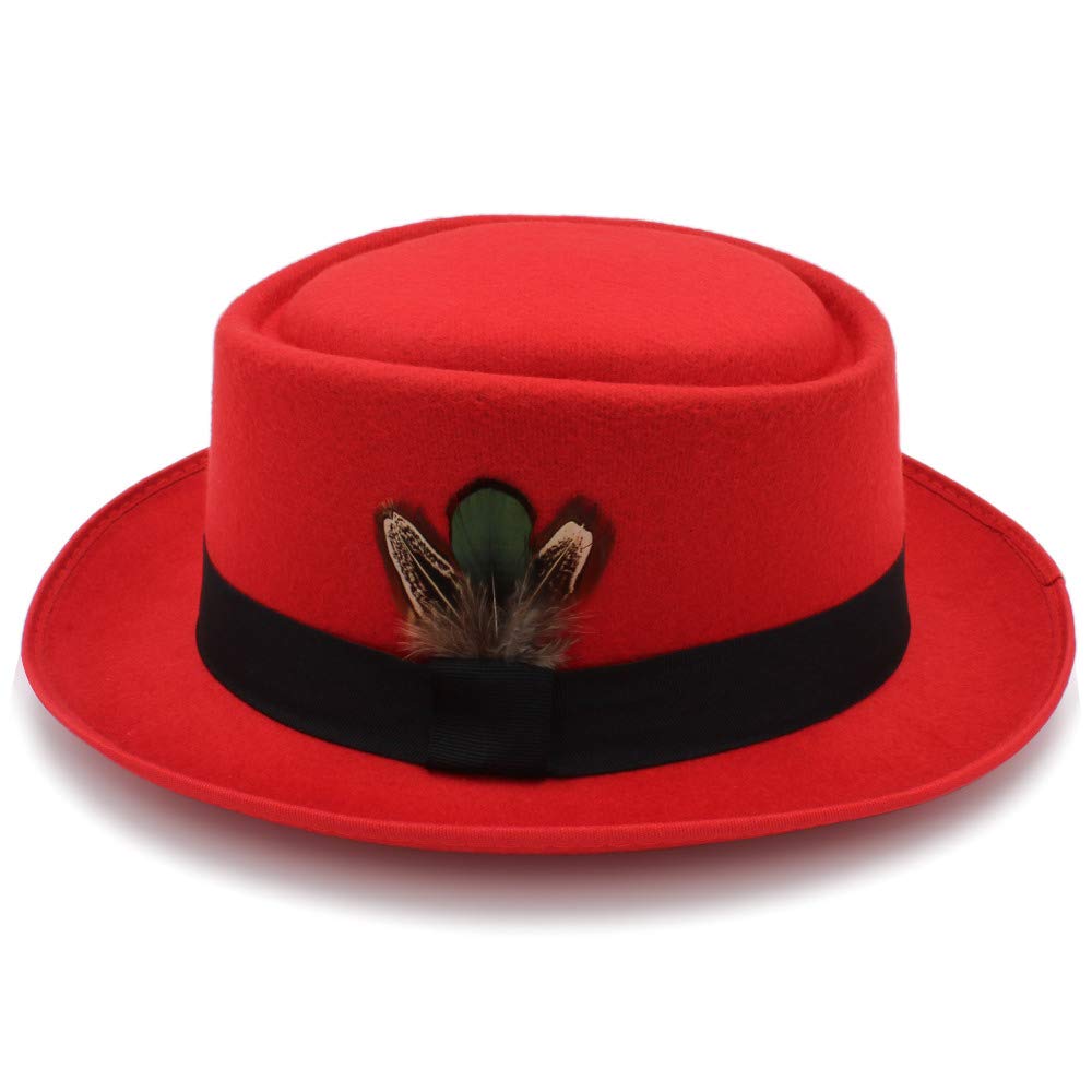 Hat Womens Classic Wool Felt Black Pork Pie Hat Porkpie