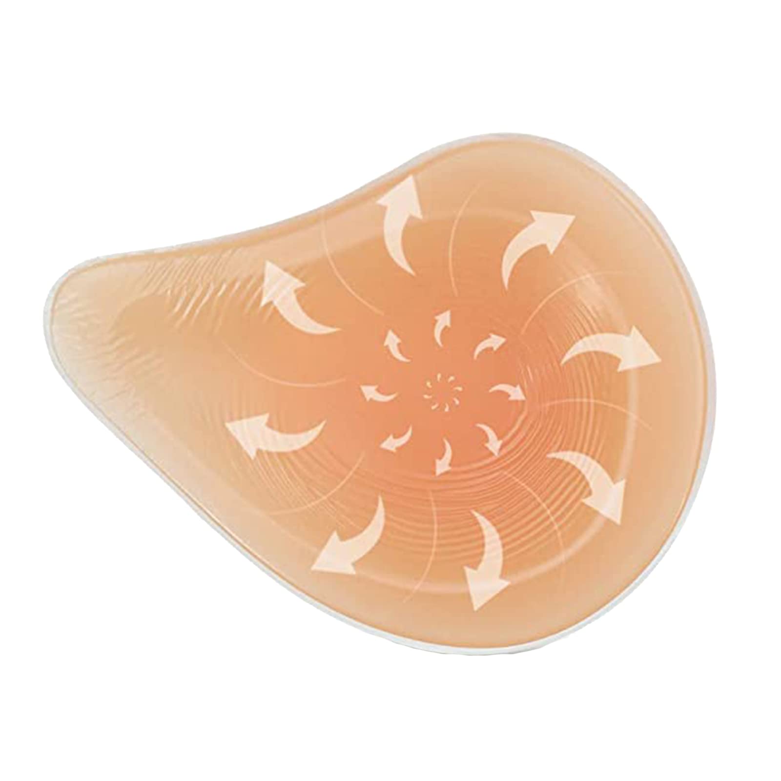 Dfgge Unisex Right Side Only Silicone Breast Forms Asymmetrical Shape Artificial Boob Prosthetic For Mastectomy Prosthesis Spiral Concave Bra Pads Enhancer Inserts,,Cupc :300G