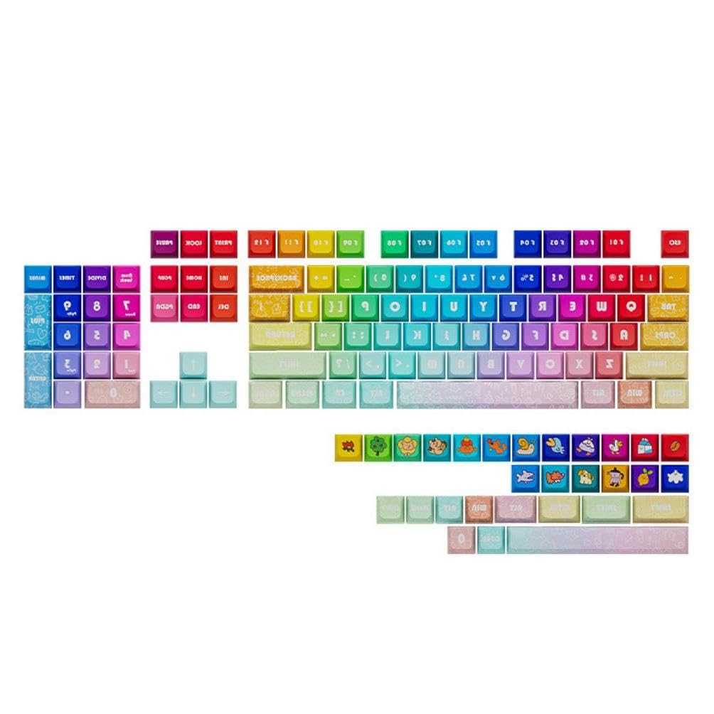 Keycaps 133PCS Rainbow Keycaps XDA Profile Full Set Keycap DyeSubbed ...