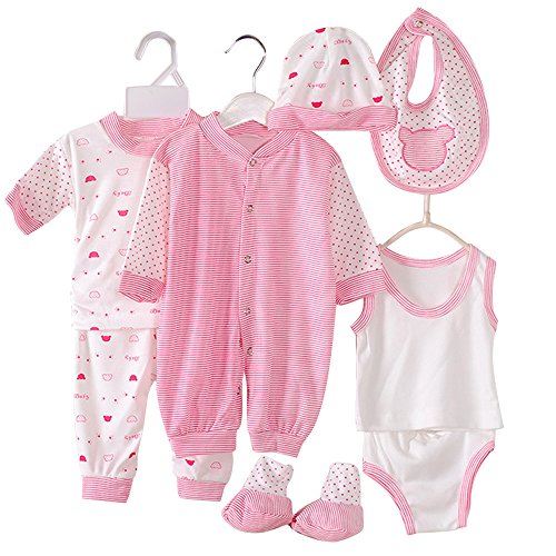 Charming-Life4U Wocharm Newborn Baby Girls Boy Grow Clothes Unisex Infant Playsuits 5PCS or 8PCS