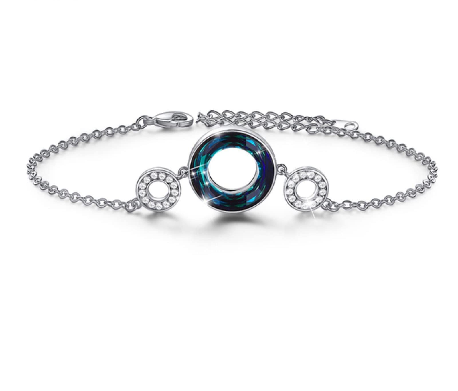 Braccialetto Braccialetti Donne Gioielli Impreziositi da Crystals Circle Personality Braccialetti Gift Amante-Slive in Box