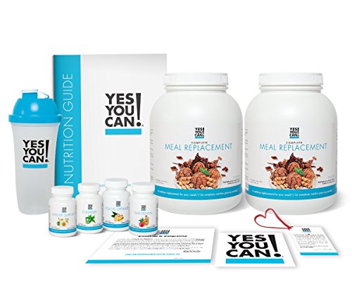 Yes You Can! Transform Kit: On-The-Go 60 Servings, Twice a Day, Contains: TWO Complete Meal Replacement Chocolate, One Slim Down, One Appetite Support, One Collagen, One Colon Optimizer, One Shaker