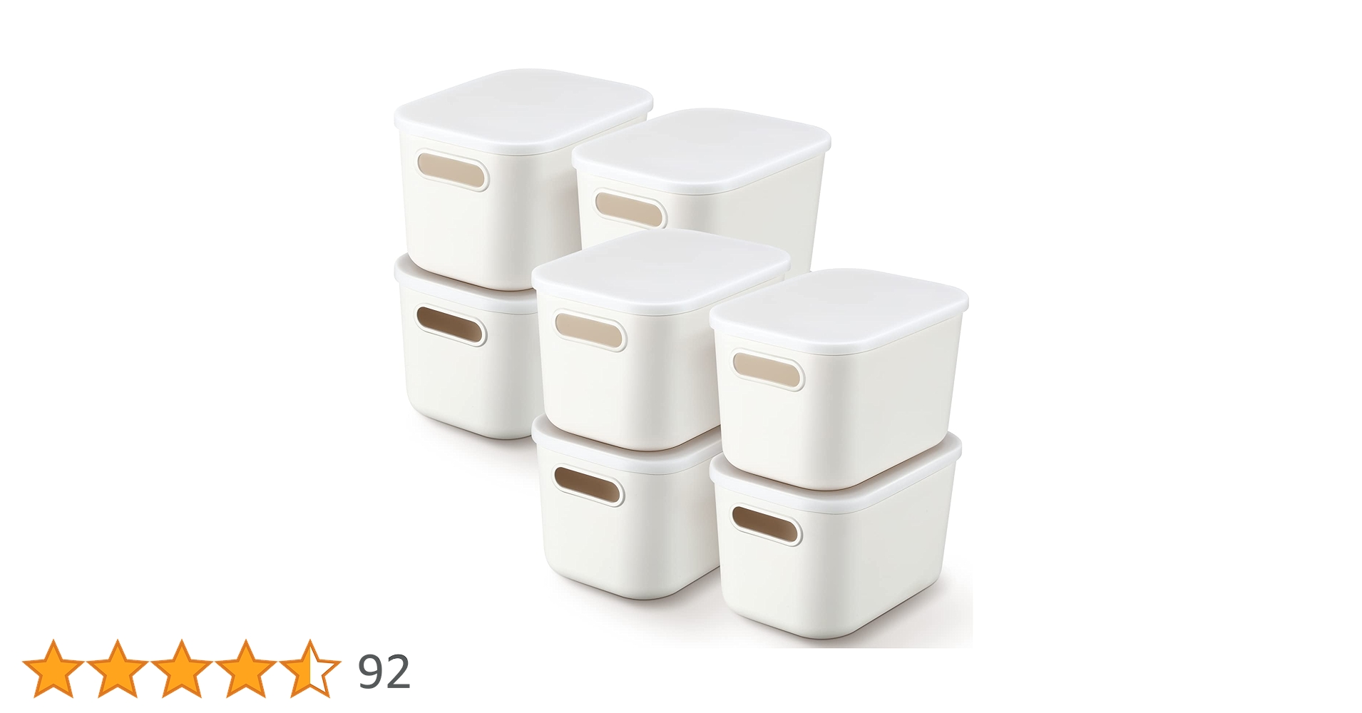 Amazon|プラスチック製収納ボックス ふた付き 8個 ホワイト収納 Amazon|プラスチック製収納ボックス ふた付き 8個 ホワイト収納