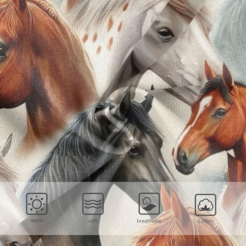 Joisal Vivid Horse Heads Brown Girls Underwear Toddler 2t Cotton Little Girl Panties Aesthetic Kids Undies Briefs3