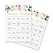 InvitationHouse Romantic Floral Bridal Bingo Game - Bridal Shower Prefilled Bingo - Set of 24 Cards (Faux Gold on White)