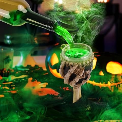 MAOYUE Halloween Decorations Indoor Floating Halloween Wine Glass Vintage Hocus Pocus Halloween Decorations Halloween Potion Bottles Halloween Chalice, Halloween Decorations for Tables, Party Cover