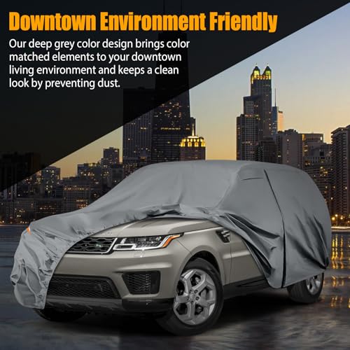 Image of Waterproof Premium Car Covers Replace for 2013-2025 Land Rover Range Rover Sport, 10 Layers Heavy Duty All Weather Car Cover with Zipper Door, Windproof Bands for Snow Rain Dust Protection