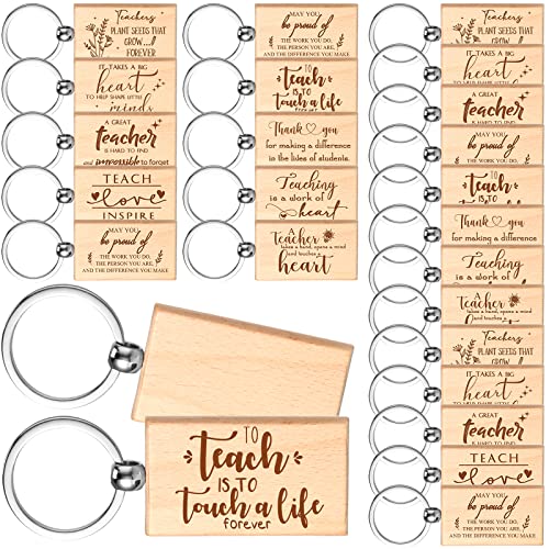 Roowest 36 Pcs Teacher Appreciation Gifts Bulk Wooden Thank You