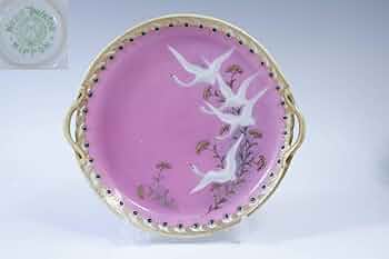 【オールドノリタケ/ フライングスワン 】 メープルリーフ刻印　プレート オールドノリタケ/ フライングスワン 】 メープルリーフ刻印