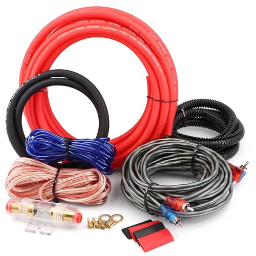 Jeemiter 4 Gauge Car Amp Wiring Kit, 2000 Watt Car