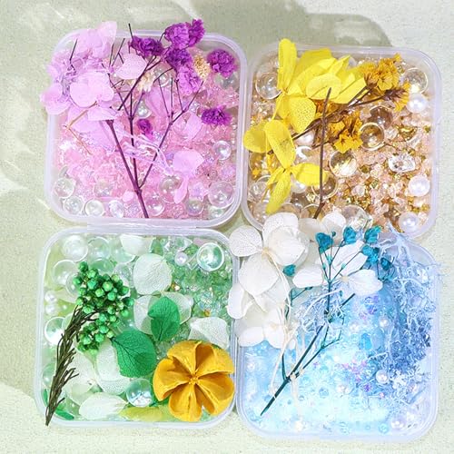 Decoración con flores secas en resina de 30g miniatura 5