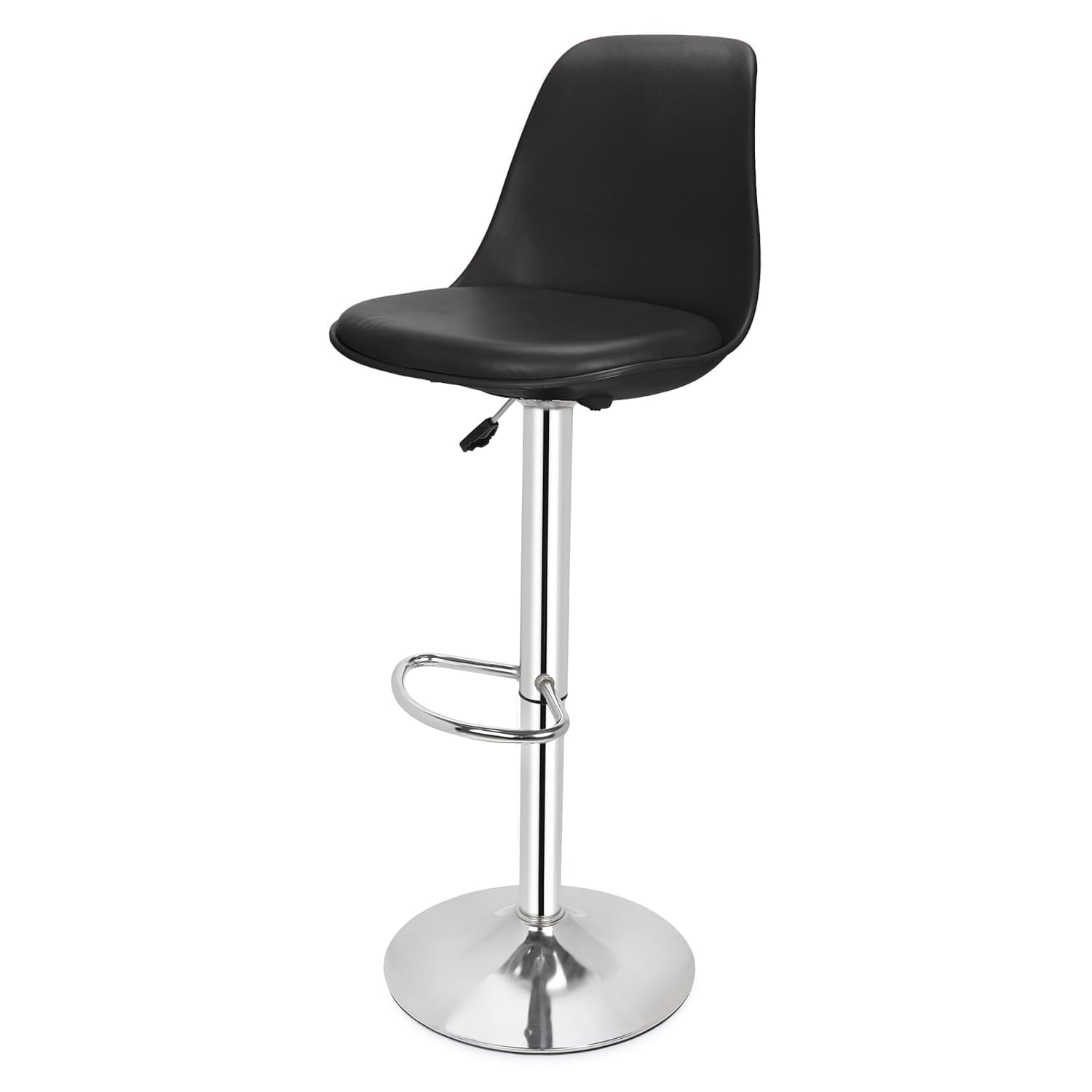 DPI Modern Height Adjustable and 360 Degree Revolving Bar Stool | Kitchen Chair Suitable for Kitchen Cafeteria Dining Office Shops | (1, Black)-image-36