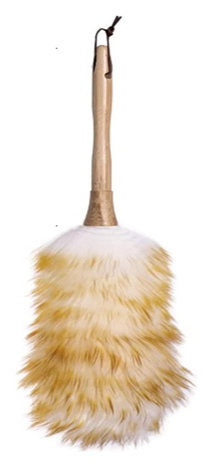 Spolverino in lana d'agnello con manico in legno, efficace per la pulizia delle persiane e la pulizia della casa, per spolverare e lavori domestici, strumento di pulizia di alta qualità per una casa