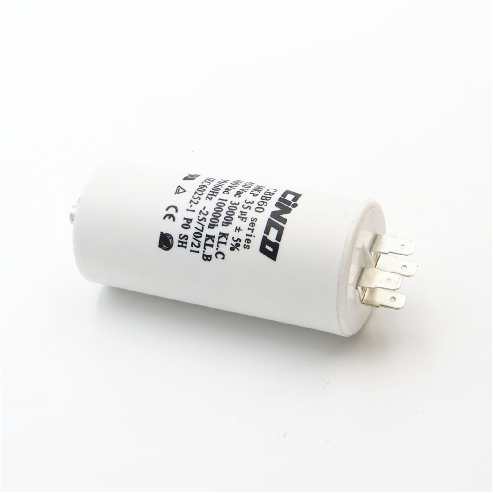 Duokon Condensateur De Fonctionnement Du Moteur Condensateur De Moteur 25uf 450VAC 2 Broches