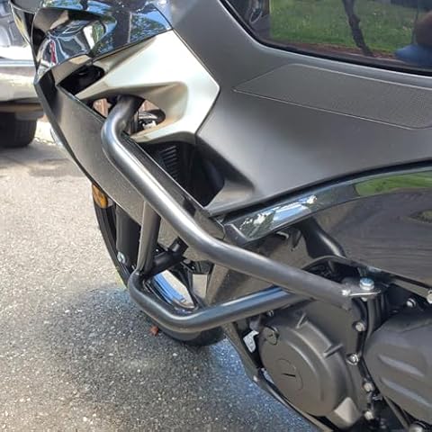 Motorcycle Engine Guard Stunt Cage Highway Crash Bar Bumper Frame Falling Protector Compatible with Ninja 400 250 Ninja400 Ninja250 2018 2019 2020 2021 2022 2023 2024 Cover