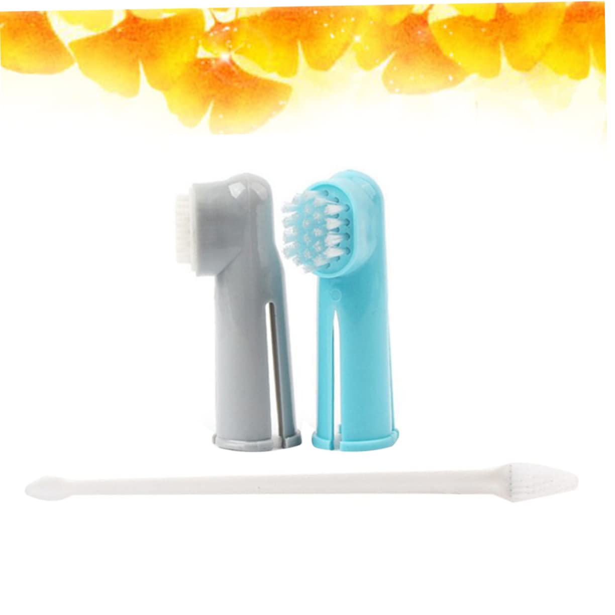 SUPVOX Pet Toothbrush 2 Sets 3 Pieces Dog Cat Oral Cleaning Gentle for Pet's Teeth