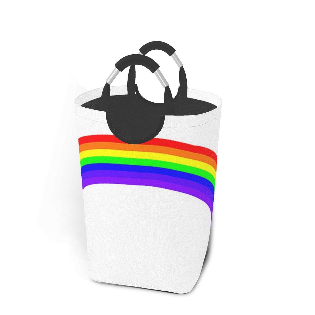 ZCHW Laundry Hamper Gay Pride Rainbow Lgbt Sports Logo Laundry Basket Dirty Clothes Bag Foldable Bucket Washing Bin Toys Storage Organizer 50L
