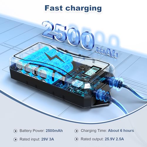 Image of SWANPOW Battery Pack for Reclining Furniture, 2500mAh Universal Recliner Battery Pack Rechargeable with LED Display for 2-Pin Electric Recliner, Sofa, Lift Chair, Couch, Motion Furniture